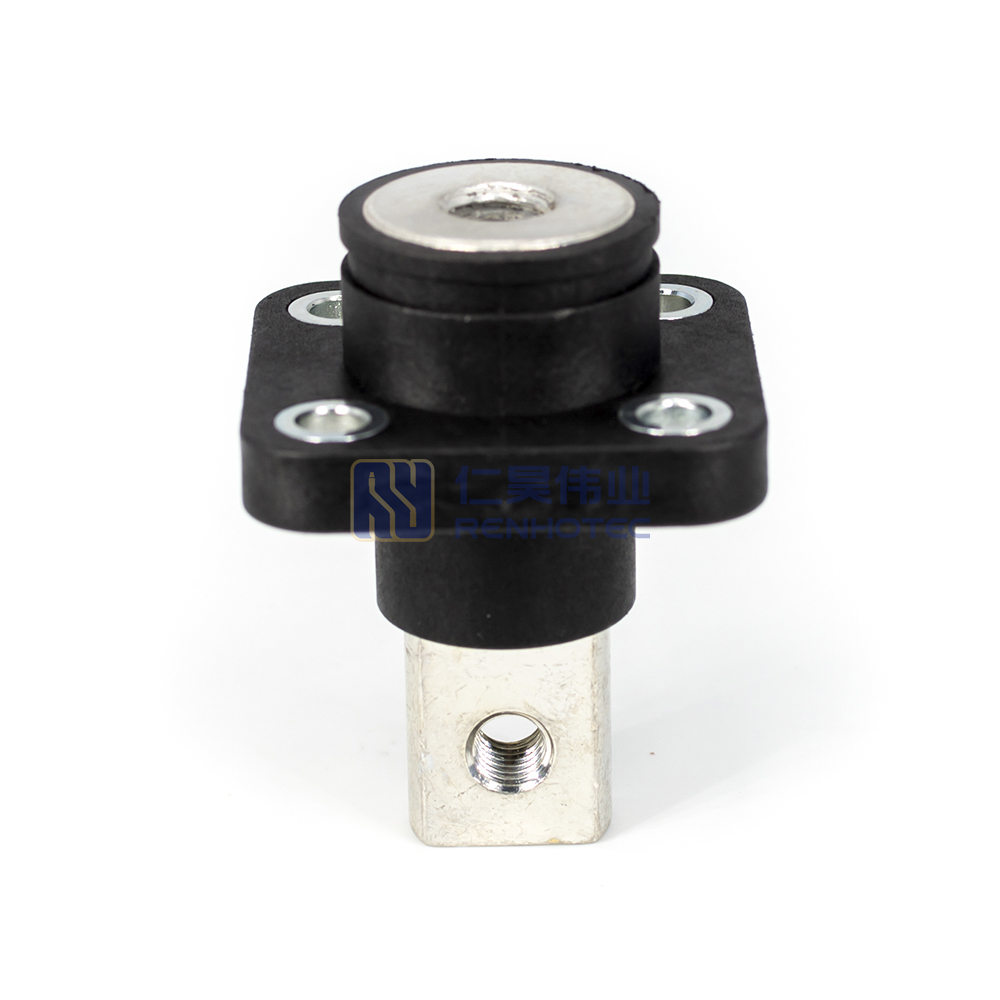 Single Stud Type Junction Blocks 200A Internal Screw (M8) Busbar with M6  Flange Mounting Black